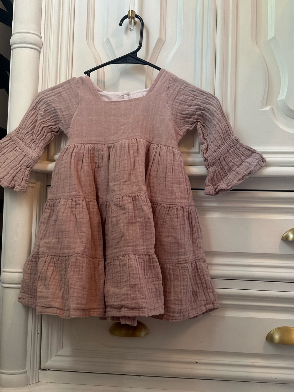 Well Dressed Wolf Dusty Pink Tiered Gauze Dress for Girls 4T